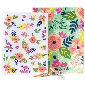 Mint Floral Daily Planner (Undated)
